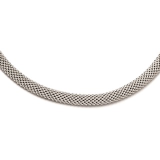 Leslie's Sterling Silver and Onyx Mesh Necklace