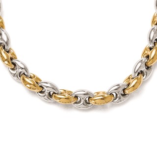 Leslie's Sterling Silver Gold-tone 18k Flash Plated Link Necklace