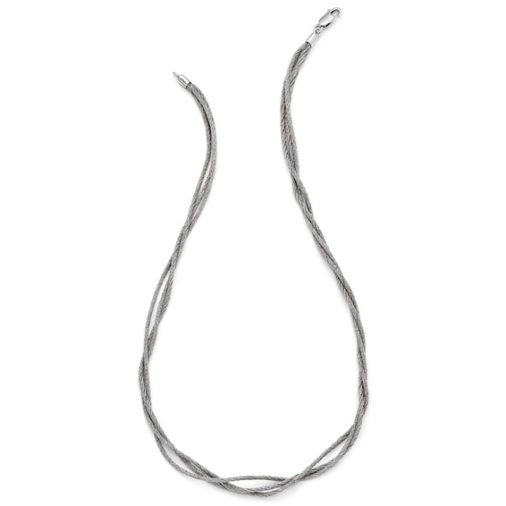 Leslie's Sterling Silver Mesh Three Strand Necklace