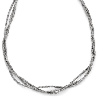 Leslie's Sterling Silver Mesh Three Strand Necklace