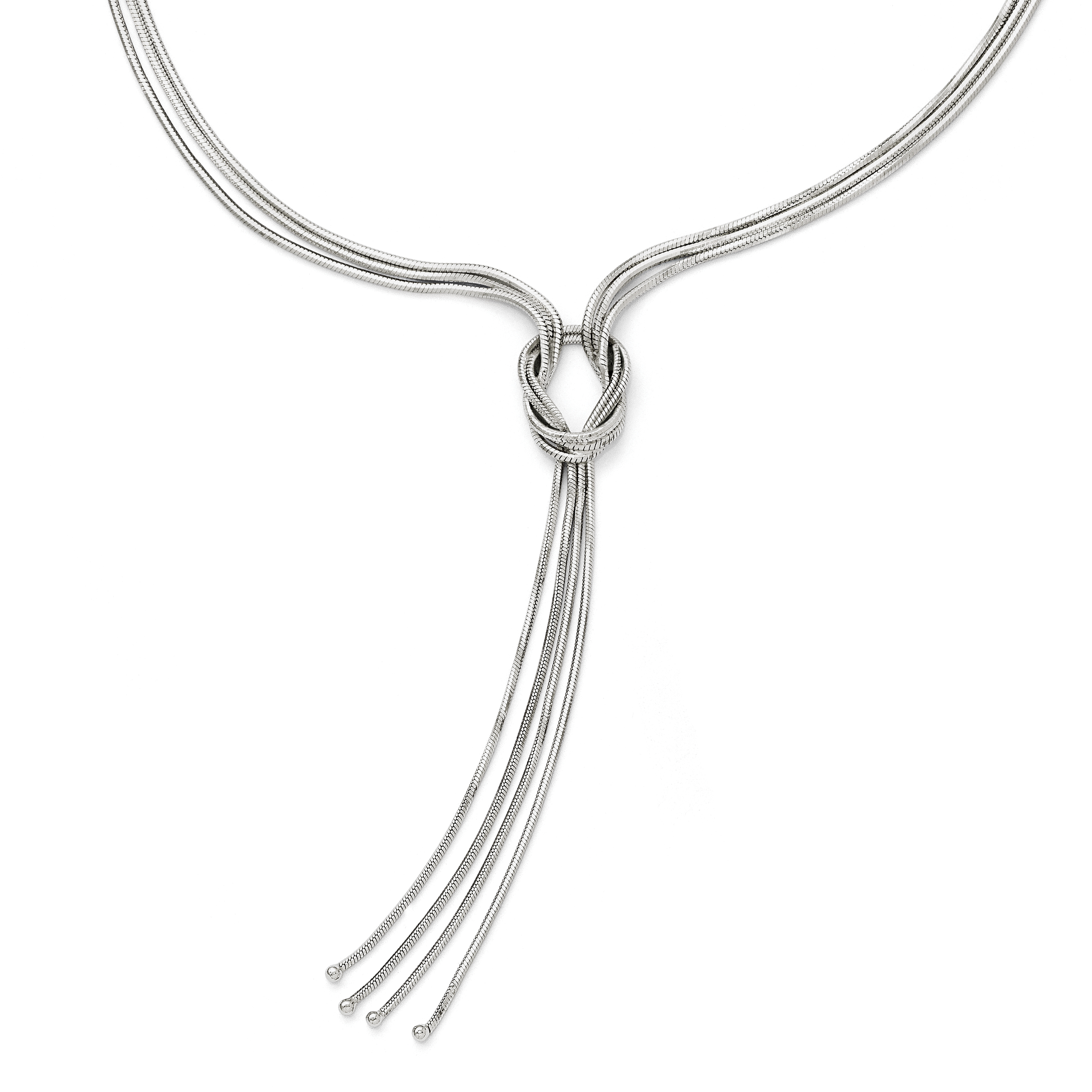 Beautiful Leslie's Sterling Silver Rhodium-plated Polished Fancy Link Necklace