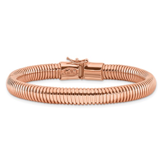 Leslie's Sterling Silver Rose Gold-plated Polished Bracelet