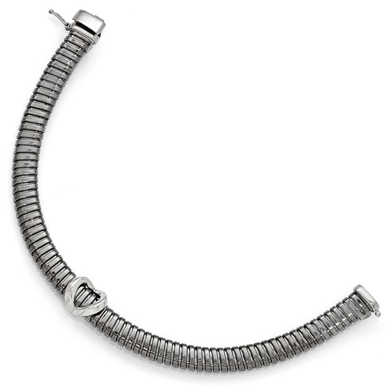 Leslie's Sterling Silver Polished and Textured Bracelet