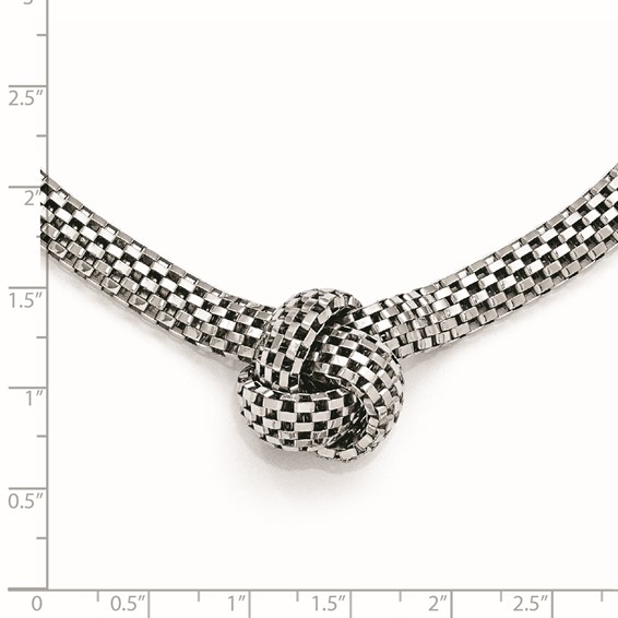 Leslie's Sterling Silver Ruthenium-plated Necklace w/2in ext