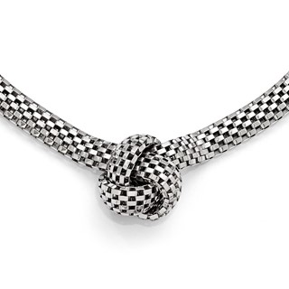 Leslie's Sterling Silver Ruthenium-plated Necklace w/2in ext