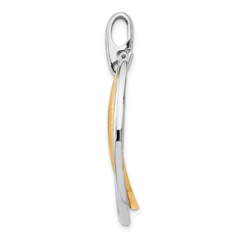 Sterling Silver Gold-tone RH and Flash 24k Plated Pendant