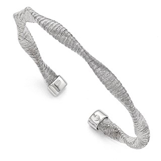 Leslie's Sterling Silver Textured & Polished Twisted Cuff Bracelet