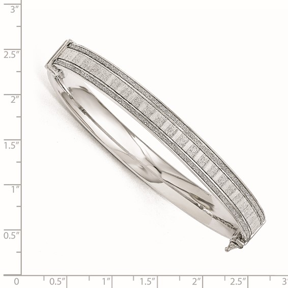 Leslie's Sterling Silver Polished Glimmer Infused Bracelet