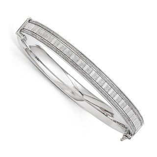 Leslie's Sterling Silver Polished Glimmer Infused Bracelet