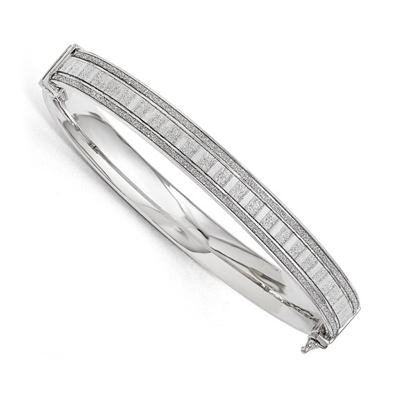 Leslie's Sterling Silver Polished Glimmer Infused Bracelet