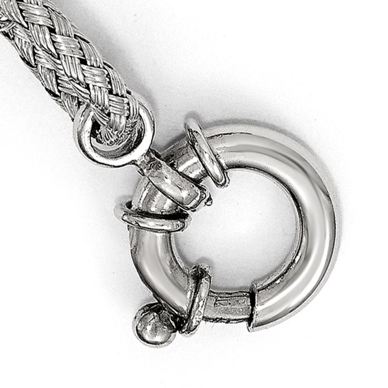Leslie's Sterling Silver RH-plated Woven Link Bracelet