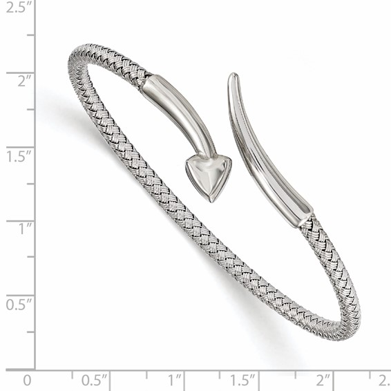 Leslie's Sterling Silver Rhodium-Plated Flexible Bangle