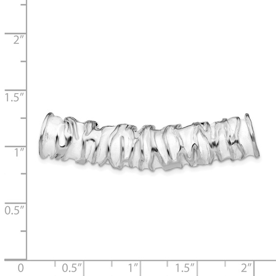 Leslie's SS Rhodium-plated Scrunch Slide Pendant