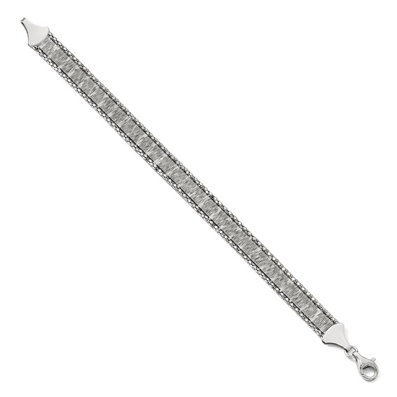 Leslie's Sterling Silver Rhodium-plated Bracelet
