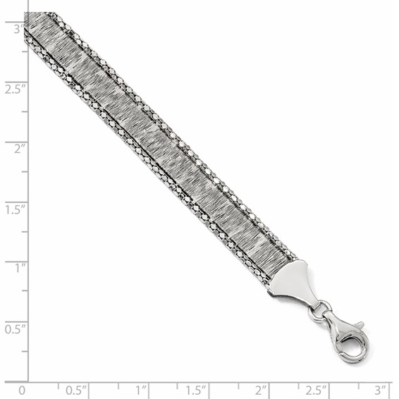 Leslie's Sterling Silver Rhodium-plated Bracelet