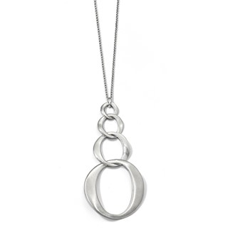 Leslie's Sterling Silver Rhodium-plated w/ 1in ext. Necklace