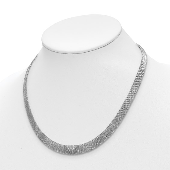 Leslie's Sterling Silver Polished Mesh Necklace