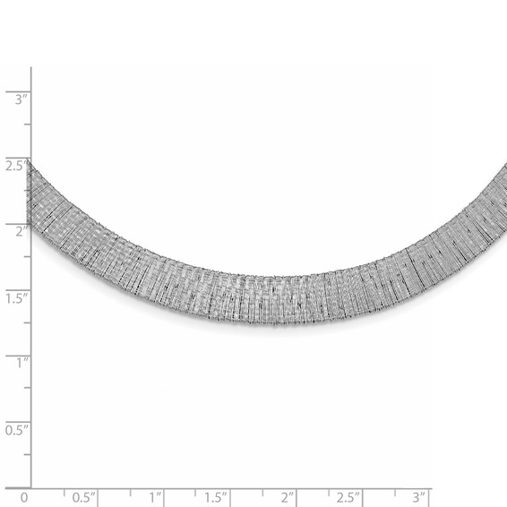 Leslie's Sterling Silver Polished Mesh Necklace