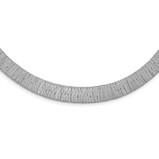 Leslie's Sterling Silver Polished Mesh Necklace