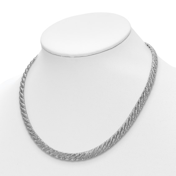 Leslie's Sterling Silver Textured Mesh Necklace