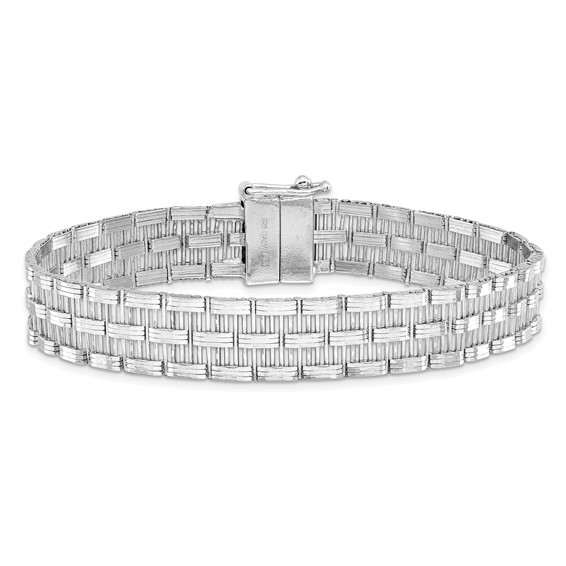 Leslie's Sterling Silver Polished Fancy Link Bracelet