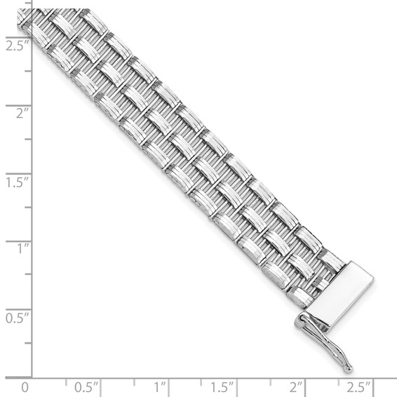 Leslie's Sterling Silver Polished Fancy Link Bracelet