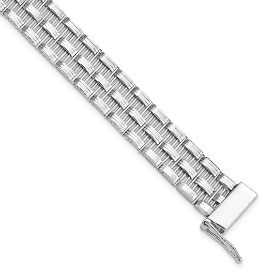 Leslie's Sterling Silver Polished Fancy Link Bracelet