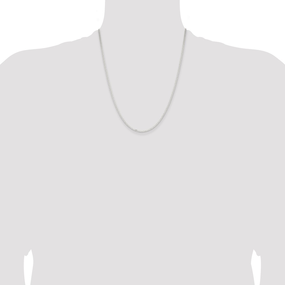 Sterling Silver 2.25mm Flat Anchor Chain (QLFA050-22)