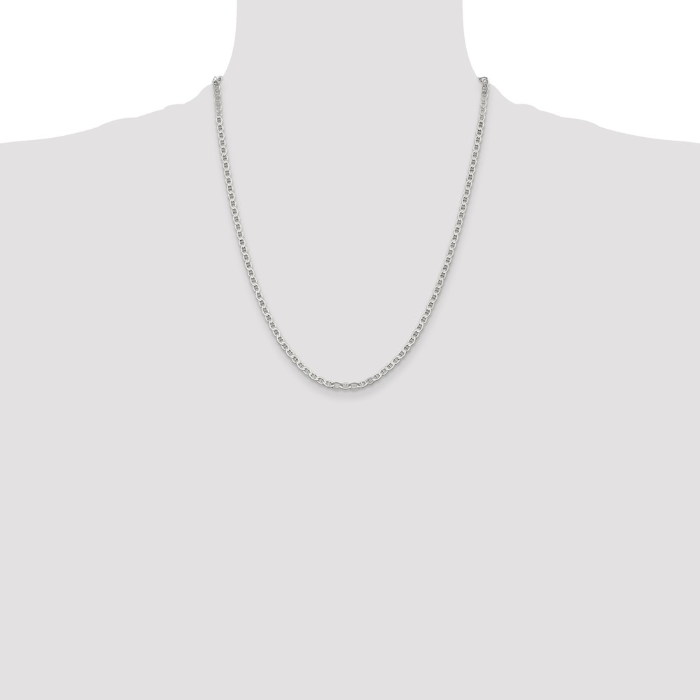 Sterling Silver 3.1mm Flat Anchor Chain (QLFA065-22)