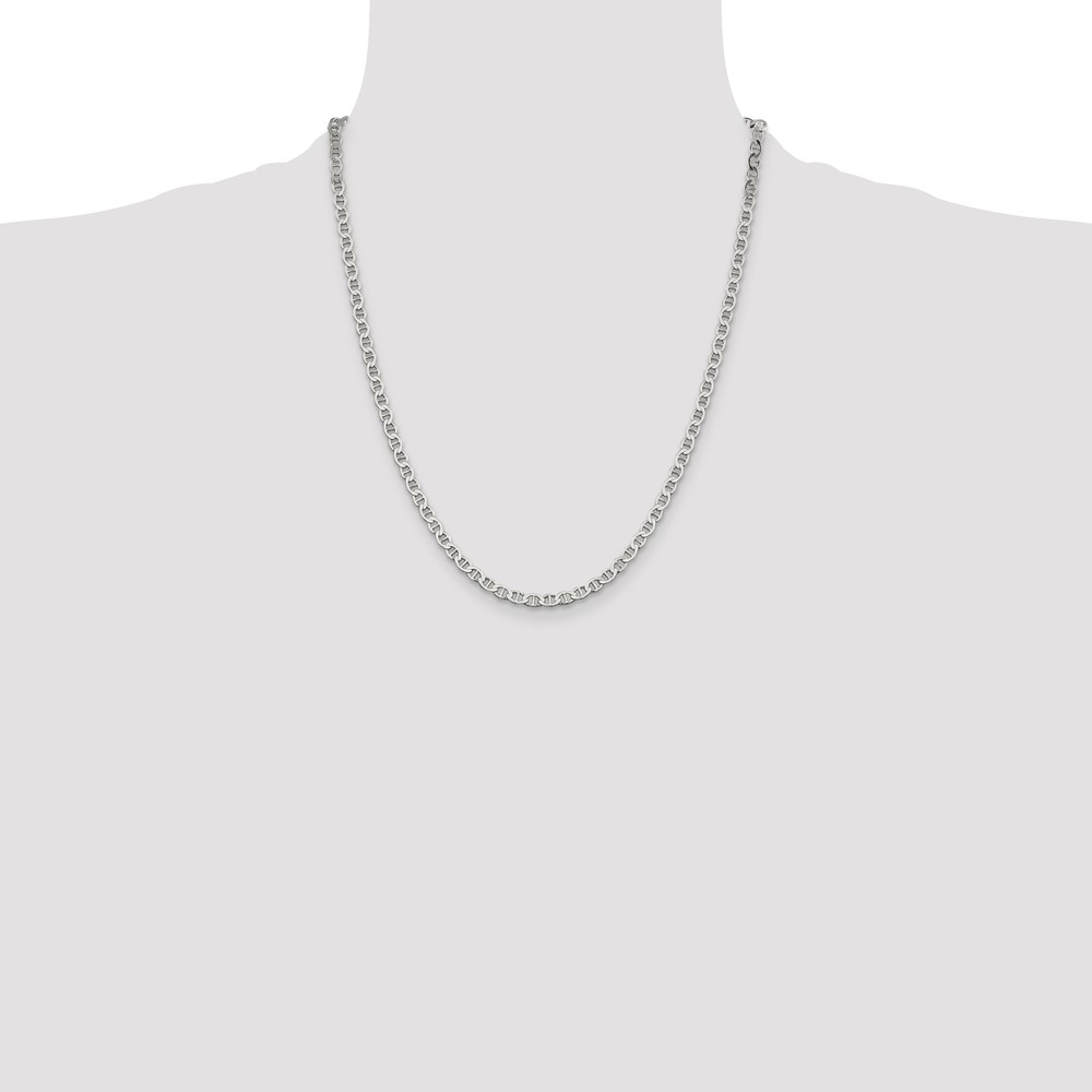 Sterling Silver 4mm Flat Anchor Chain (QLFA080-22)