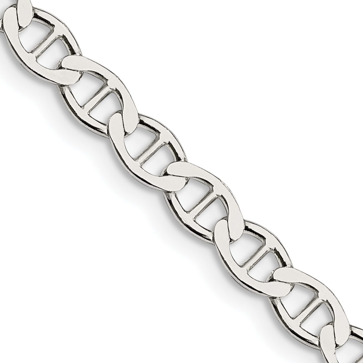 Sterling Silver 4.75mm Flat Anchor Chain (QLFA100-22)