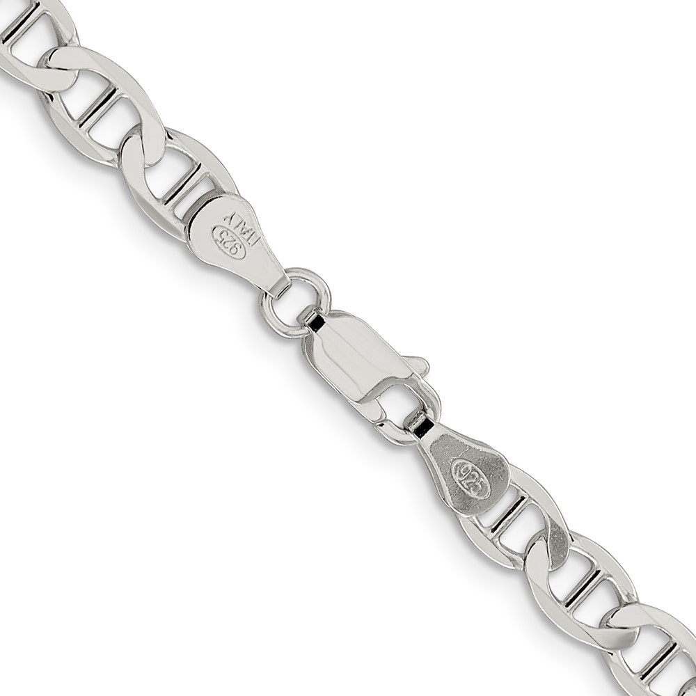Sterling Silver 5.7mm Flat Anchor Chain (QLFA120-22)