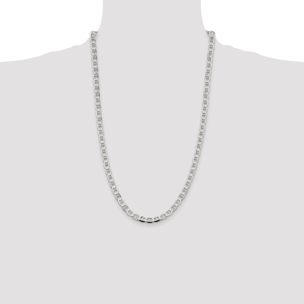 Sterling Silver 5.7mm Flat Anchor Chain (QLFA120-26)