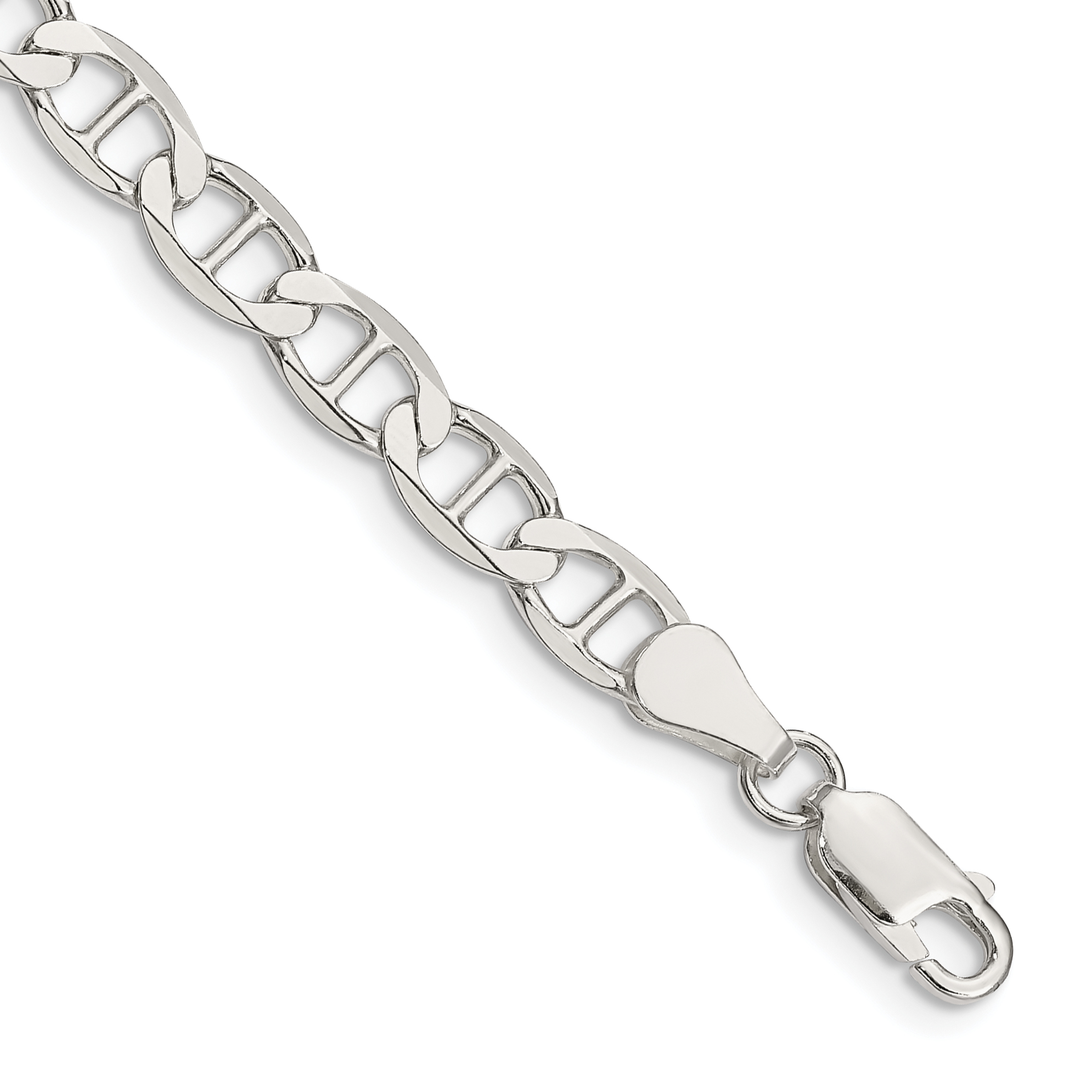 Sterling Silver 5.7mm Flat Anchor Chain (QLFA120-7)