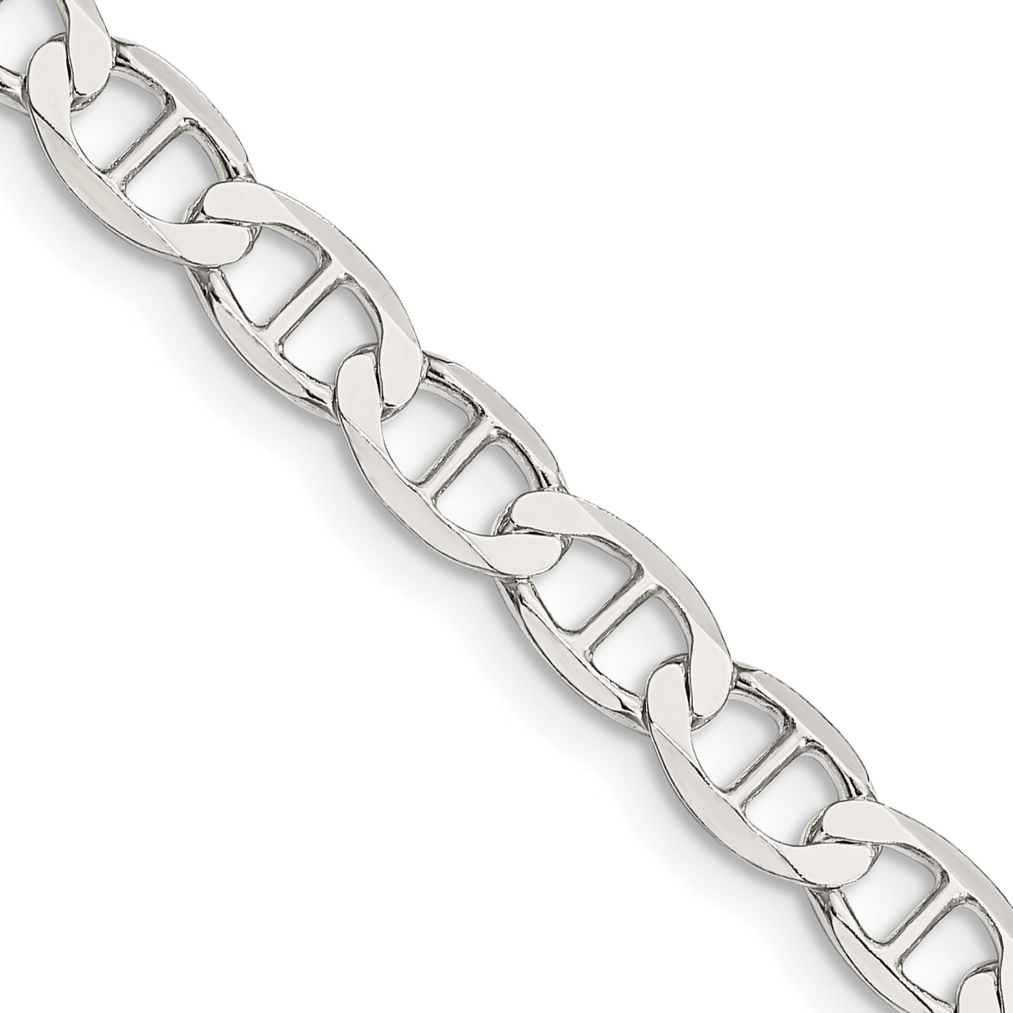 Sterling Silver 5.7mm Flat Anchor Chain (QLFA120-18)