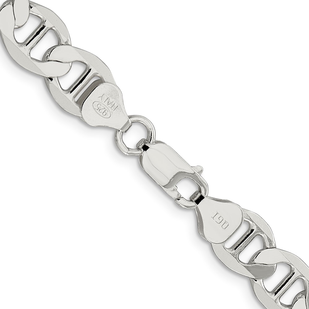 Sterling Silver 8.9mm Flat Anchor Chain (QLFA180-22)