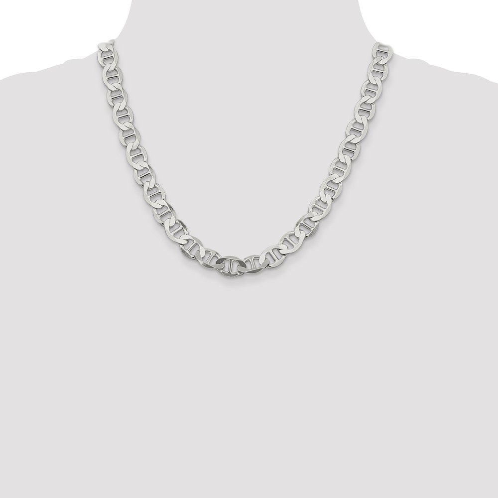 Sterling Silver 9.95mm Flat Anchor Chain (QLFA200-20)