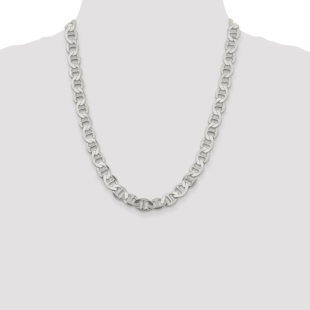 Sterling Silver 9.95mm Flat Anchor Chain (QLFA200-22)