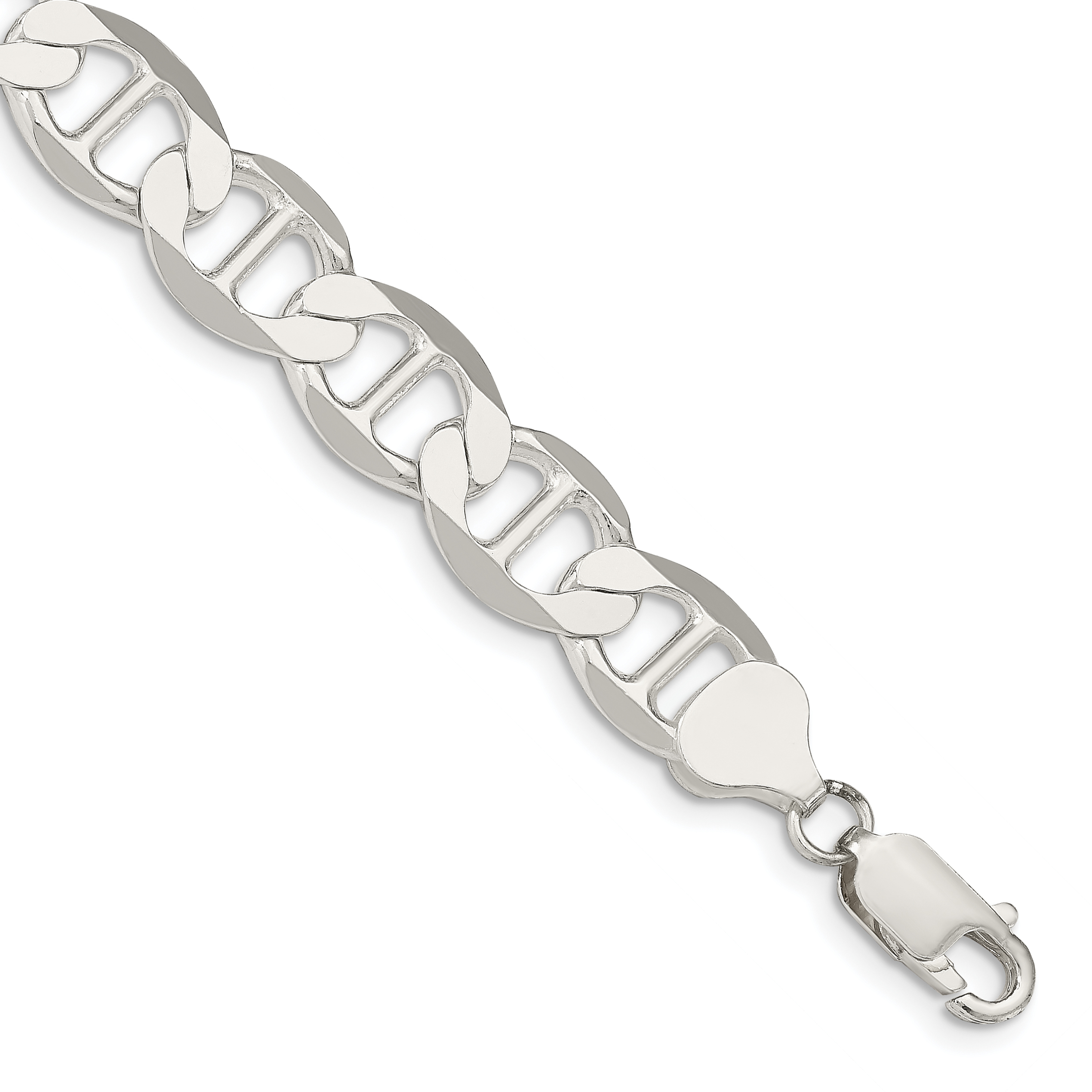 Sterling Silver 9.95mm Flat Anchor Chain (QLFA200-9)
