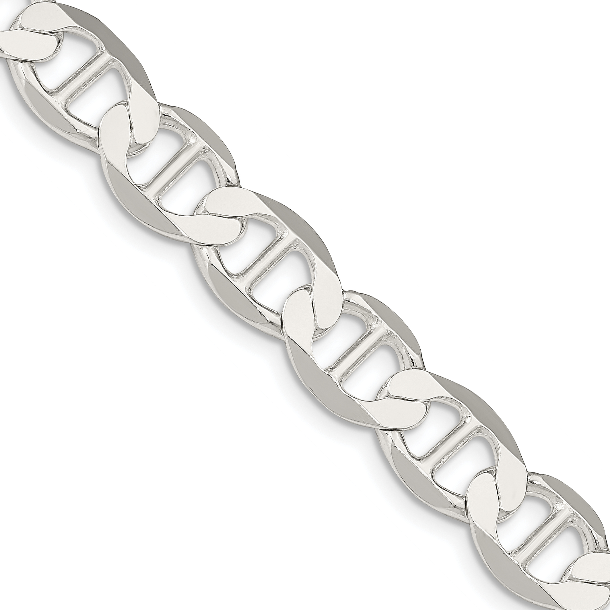 Sterling Silver 9.95mm Flat Anchor Chain (QLFA200-20)