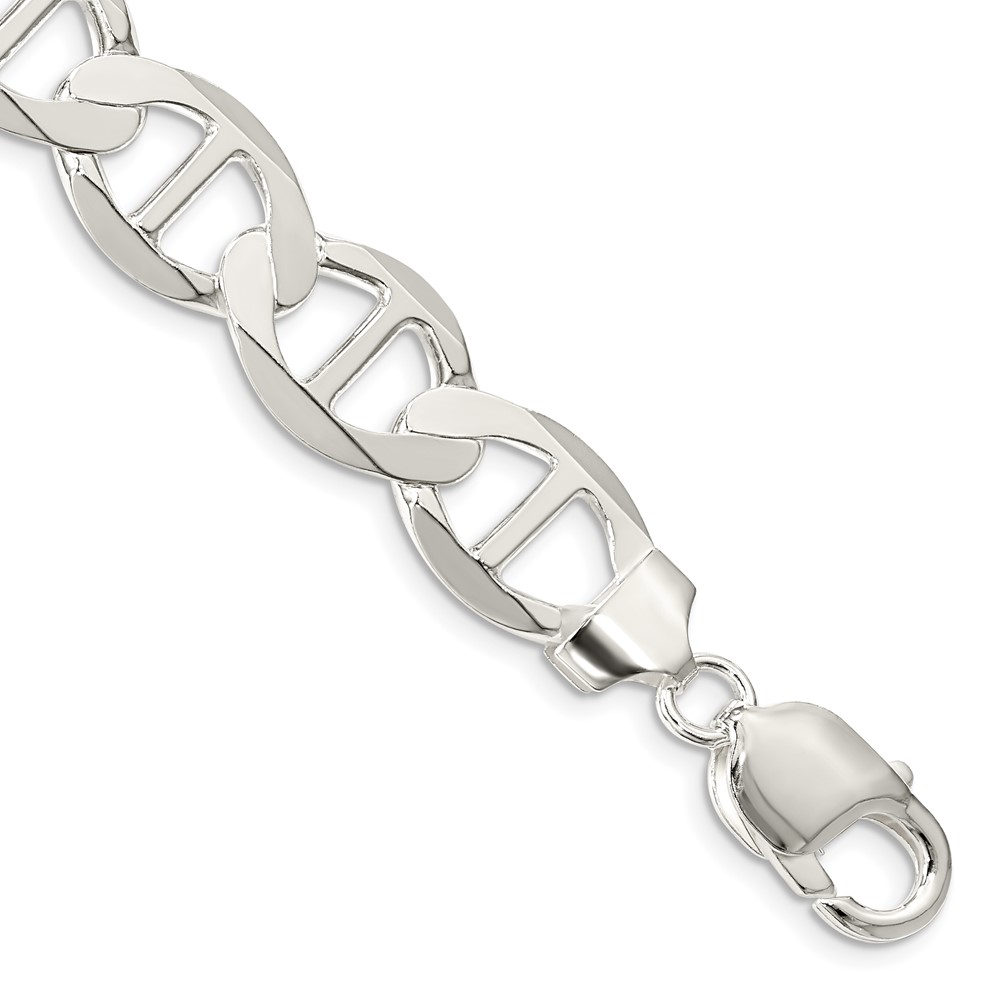 Sterling Silver 12.3mm Flat Anchor Chain (QLFA250-8)