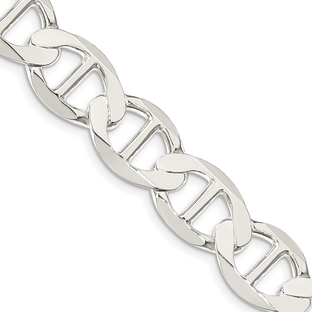 Sterling Silver 12.3mm Flat Anchor Chain (QLFA250-20)