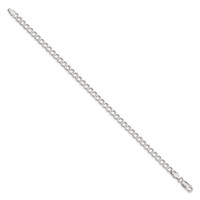 Sterling Silver 4.5mm Semi-solid Flat Curb Chain view 2