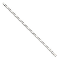 Sterling Silver 5.3mm Semi-solid Flat Curb Chain view 2