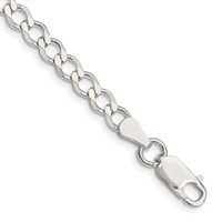 Sterling Silver 5.3mm Semi-solid Flat Curb Chain view 1