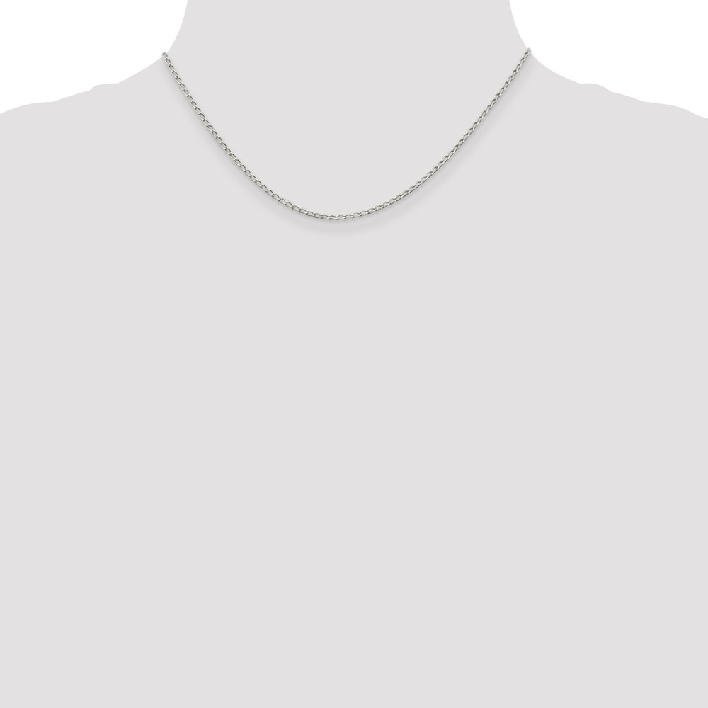 Sterling Silver 1.5mm Open Elongated Link Chain (QLL050-16)