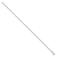 Sterling Silver 1.5mm Open Elongated Link Chain view 2