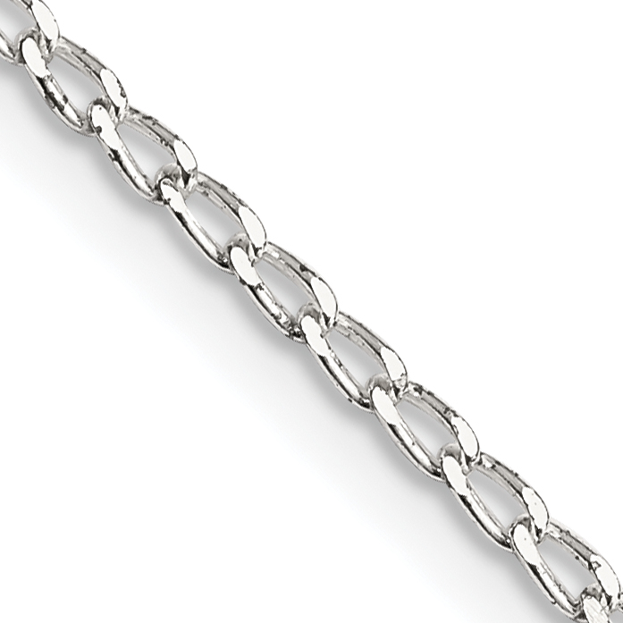 Sterling Silver 1.5mm Open Elongated Link Chain (QLL050-16)