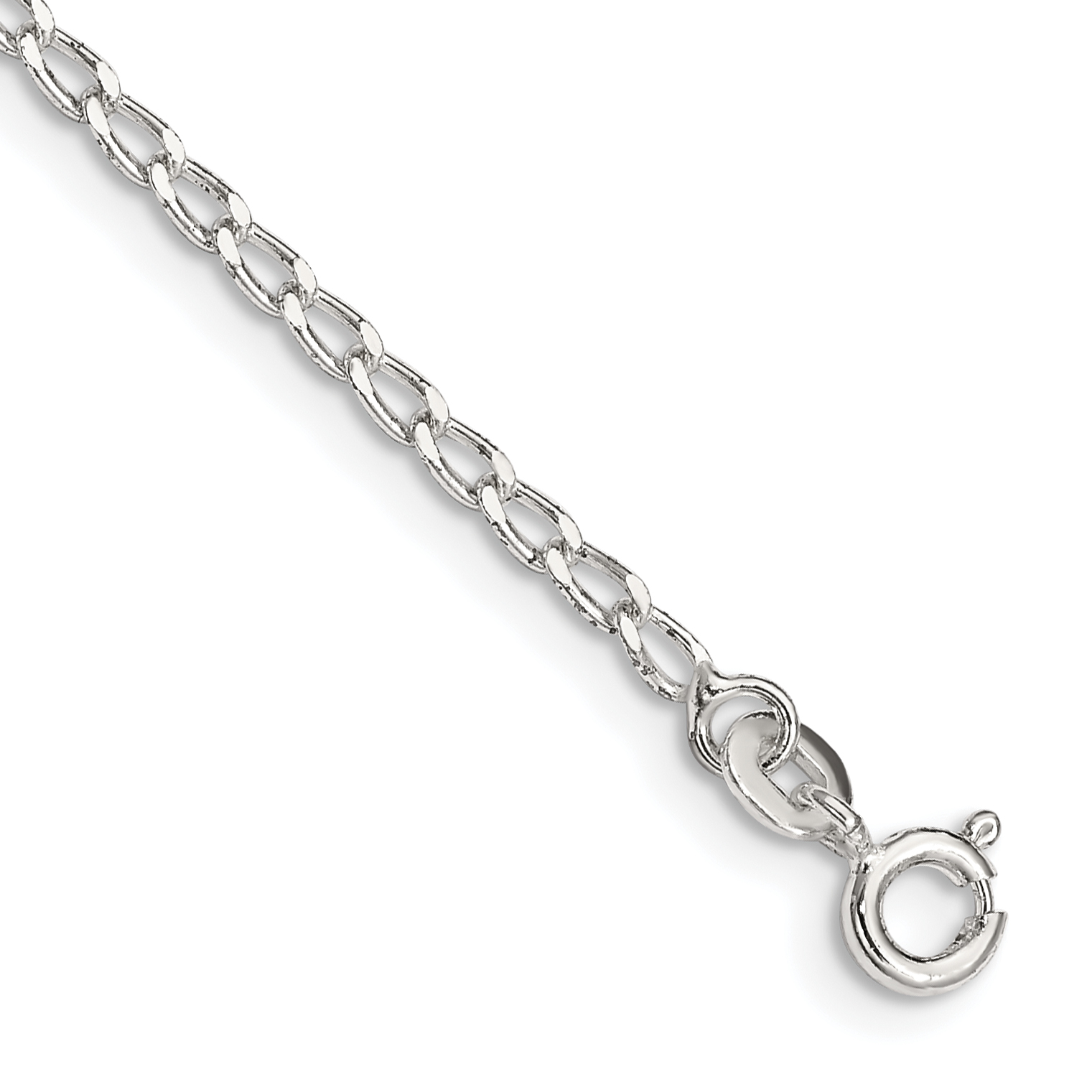 Sterling Silver 2mm Open Elongated Link Chain (QLL060-7)