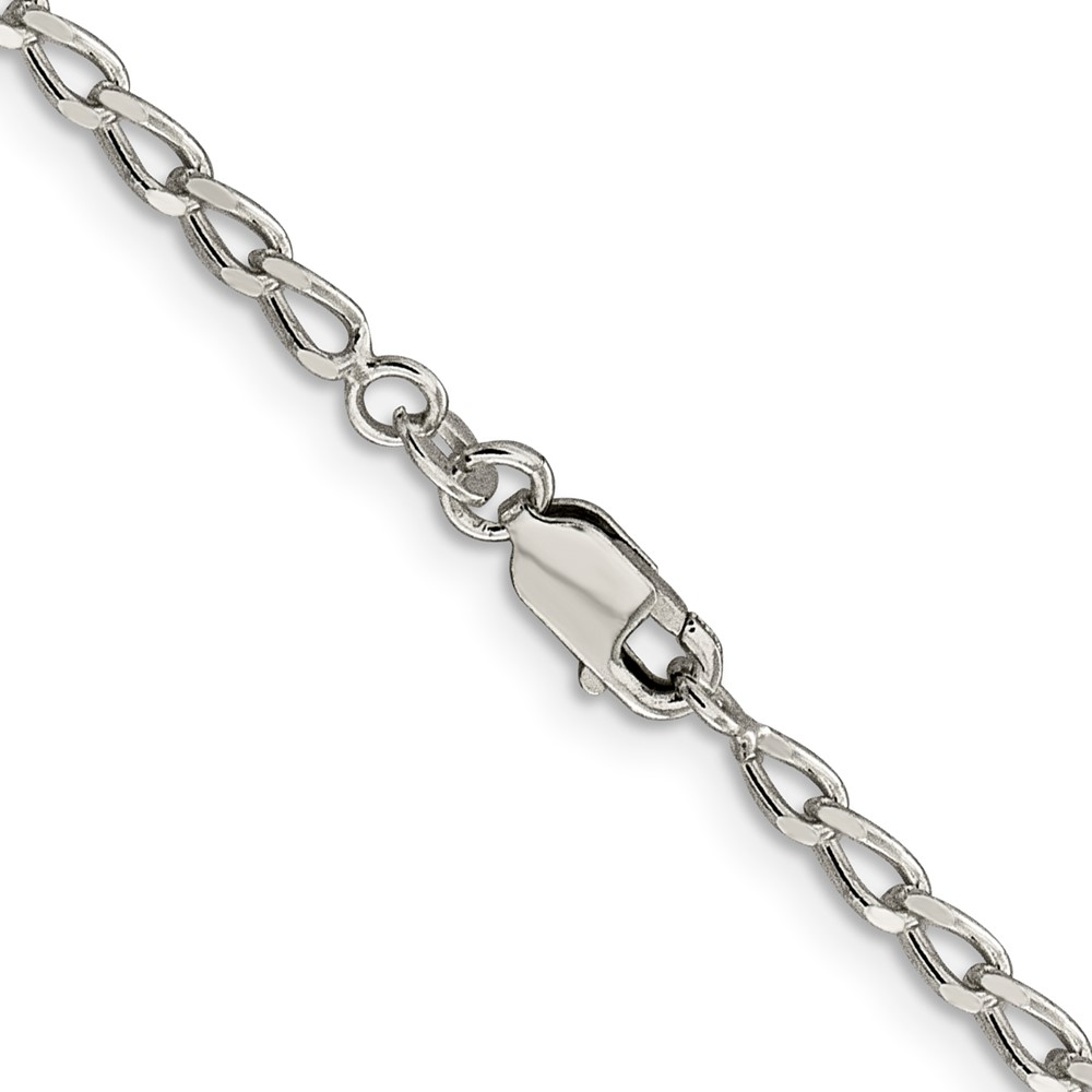 Sterling Silver 2.8mm Open Elongated Link Chain (QLL080-20)